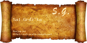 Sal Gréta névjegykártya